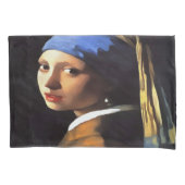 ヨハネス・フェルメールの後で真珠のイヤリングをした少女 枕カバー (正面左)