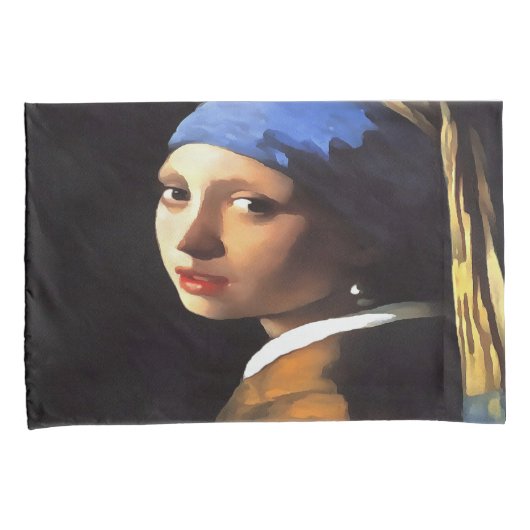 ヨハネス・フェルメールの後で真珠のイヤリングをした少女 枕カバー (正面右)