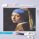 ヨハネス・フェルメールの後で真珠のイヤリングをした少女 薄葉紙 (クラフト)