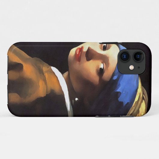 ヨハネス・フェルメールの後で真珠のイヤリングをした少女 Case-Mate iPhoneケース (裏面(横))