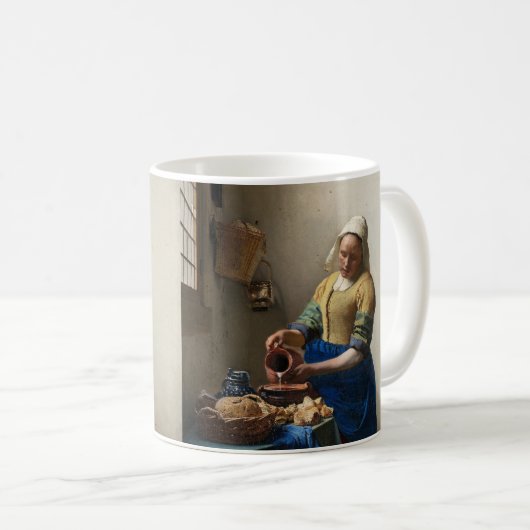 ヨハネス・フェルメールの搾乳娘 コーヒーマグカップ (正面右)