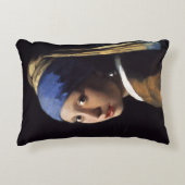 ヨハネス・フェルメールの真珠のイヤリングを持つ少女 アクセントクッション (正面)