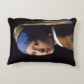 ヨハネス・フェルメールの真珠のイヤリングを持つ少女 アクセントクッション (裏面)