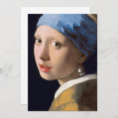 ヨハネス・フェルメールの真珠のイヤリングを持つ少女 招待状 (正面/裏面)