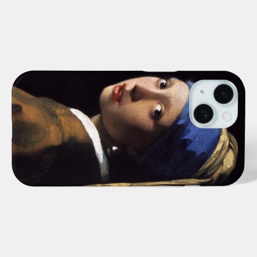 ヨハネス・フェルメールの真珠のイヤリングを持つ少女 Case-Mate iPhoneケース (裏面 (横))