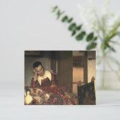 ヨハネス・フェルメールはメイドが眠っている ポストカード (スタンド正面)