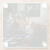 ヨハネス・フェルメール – コンサート ガラスコースター (裏面)