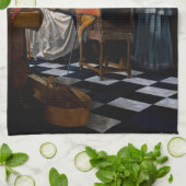 ヨハネス・フェルメール – コンサート キッチンタオル (折り畳み)