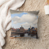 ヨハネス・フェルメール – デルフトの見解 クッション (ブランケット)