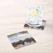 ヨハネス・フェルメール – デルフトの見解 スクエアペーパーコースター (インサイチュ)