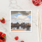 ヨハネス・フェルメール – デルフトの見解 スタンダードカクテルナプキン (インサイチュ)