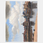 ヨハネス・フェルメール – デルフトの見解 フリースブランケット (正面)