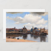 ヨハネス・フェルメール – デルフトの見解 招待状 (正面/裏面)