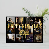 ヨハネス・フェルメール パッチワークで迎える新年 箔シーズンカード (立ち正面)