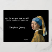 ヨハネス・フェルメール パッチワークで迎える新年 箔シーズンカード (裏面)