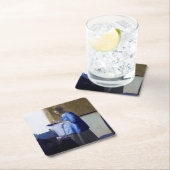 ヨハネス・フェルメール・ブルーの女性 スクエアペーパーコースター (インサイチュ)