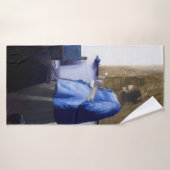 ヨハネス・フェルメール・ブルーの女性 バスタオル (バスタオル)