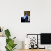 ヨハネス・フェルメール・ブルーの女性 ポスター (ホームオフィス)