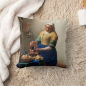 ヨハネス・フェルメール。ミルクメイド。ヴィンテージ素晴らし術 クッション (ブランケット)