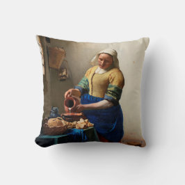 ヨハネス・フェルメール。ミルクメイド。ヴィンテージ素晴らし術 クッション