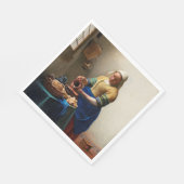 ヨハネス・フェルメール。ミルクメイド。ヴィンテージ素晴らし術 スタンダードランチョンナプキン (角)