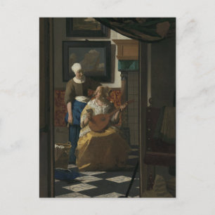 ヨハネス・フェルメール、ラブレター17th C.ファインアート ポストカード