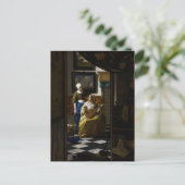 ヨハネス・フェルメール – ラブレター ポストカード (スタンド正面)