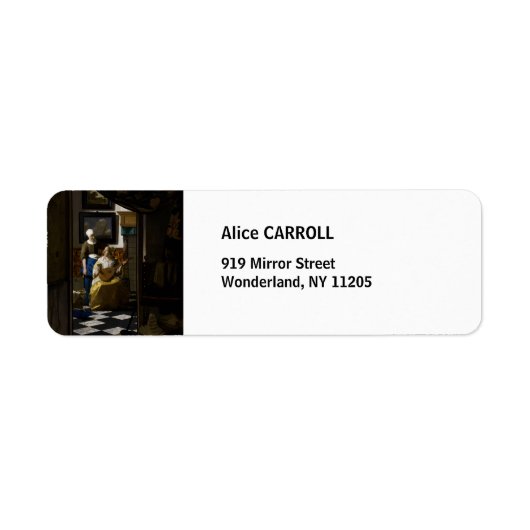 ヨハネス・フェルメール – ラブレター ラベル (正面)