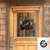 ヨハネス・フェルメール – ワインのグラス ウィンドウサイン (ホームデコレーション)