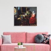 ヨハネス・フェルメール - ワインのグラス キャンバスプリント (インサイチュ (リビング))