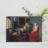 ヨハネス・フェルメール – ワインのグラス サンキューカード (スタンド正面)