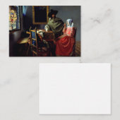 ヨハネス・フェルメール – ワインのグラス ノートカード (正面/裏面)