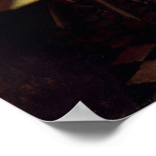 ヨハネス・フェルメール – ワインのグラス ポスター (角)