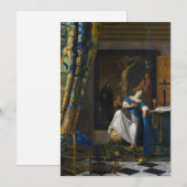 ヨハネス・フェルメール - 信仰の寓意 招待状 (正面/裏面)