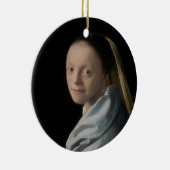 ヨハネス・フェルメール – 勉強・オブ・ア・ヤング・ウーマン セラミックオーナメント (右)