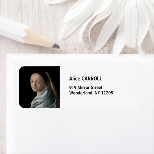 ヨハネス・フェルメール – 勉強・オブ・ア・ヤング・ウーマン ラベル (インサイチュ)