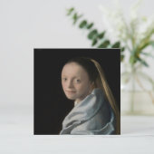 ヨハネス・フェルメール – 勉強・オブ・ア・ヤング・ウーマン 招待状 (スタンド正面)