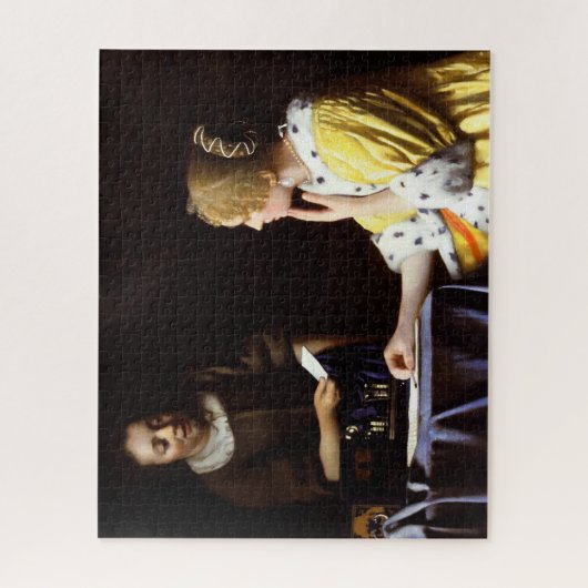 ヨハネス・フェルメール – 愛人とメイド ジグソーパズル (縦)