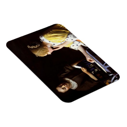 ヨハネス・フェルメール – 愛人とメイド マグネット (右側)