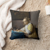 ヨハネス・フェルメール - 手紙を書く女性 クッション (ブランケット)