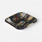 ヨハネス・フェルメール – 最高傑作グリッド ペーパープレート (傾斜あり)