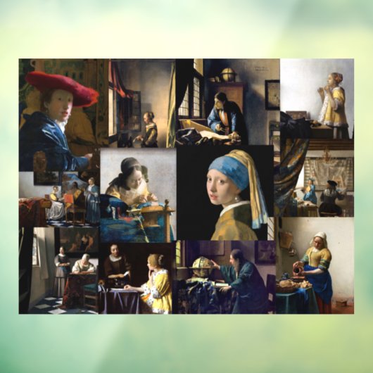 ヨハネス・フェルメール – 最高傑作パッチワーク ウィンドウサイン (シート3)