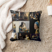 ヨハネス・フェルメール – 最高傑作パッチワーク クッション (ブランケット)