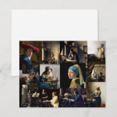 ヨハネス・フェルメール – 最高傑作パッチワーク サンキューカード (正面/裏面)