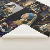 ヨハネス・フェルメール – 最高傑作パッチワーク シェルパブランケット (3/4)