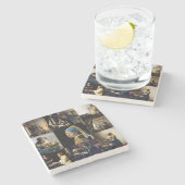 ヨハネス・フェルメール – 最高傑作パッチワーク ストーンコースター (横)