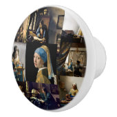 ヨハネス・フェルメール – 最高傑作パッチワーク セラミックノブ (右)