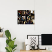 ヨハネス・フェルメール – 最高傑作パッチワーク ポスター (ホームオフィス)