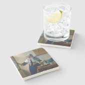 ヨハネス・フェルメール - 水差しを持つ女 ストーンコースター (横)