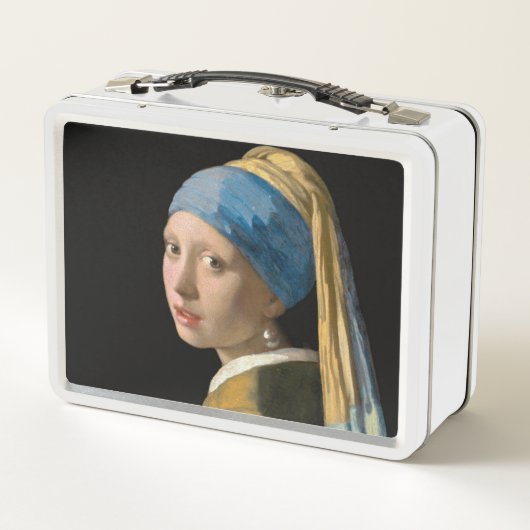 ヨハネス・フェルメール - 真珠の耳飾りの少女 メタルランチボックス (裏面)